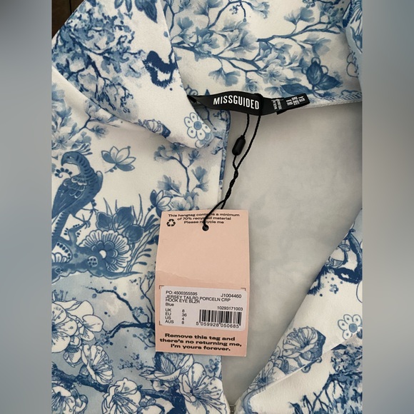 Missguided Co Ord Porcelain Print set brand new - Sold as set - Picture 2 of 5